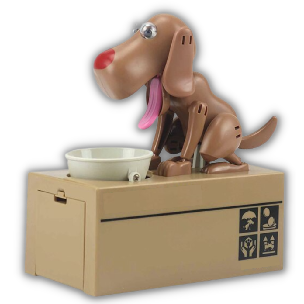 Sparegris med hundehvalp