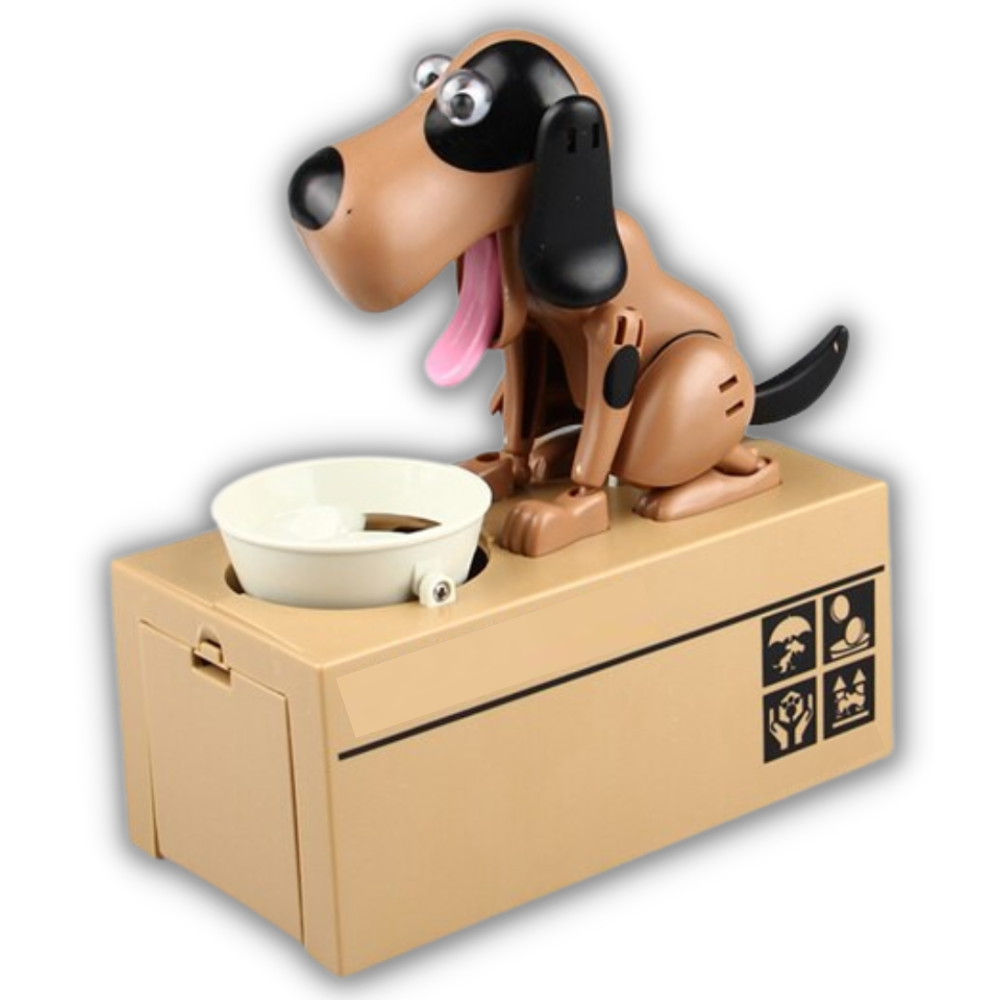 Sparegris med hundehvalp