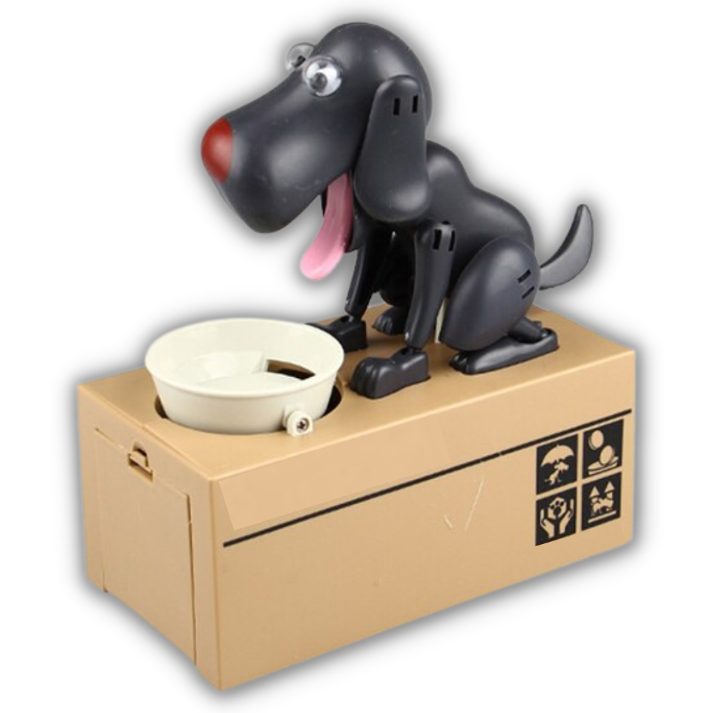 Sparegris med hundehvalp