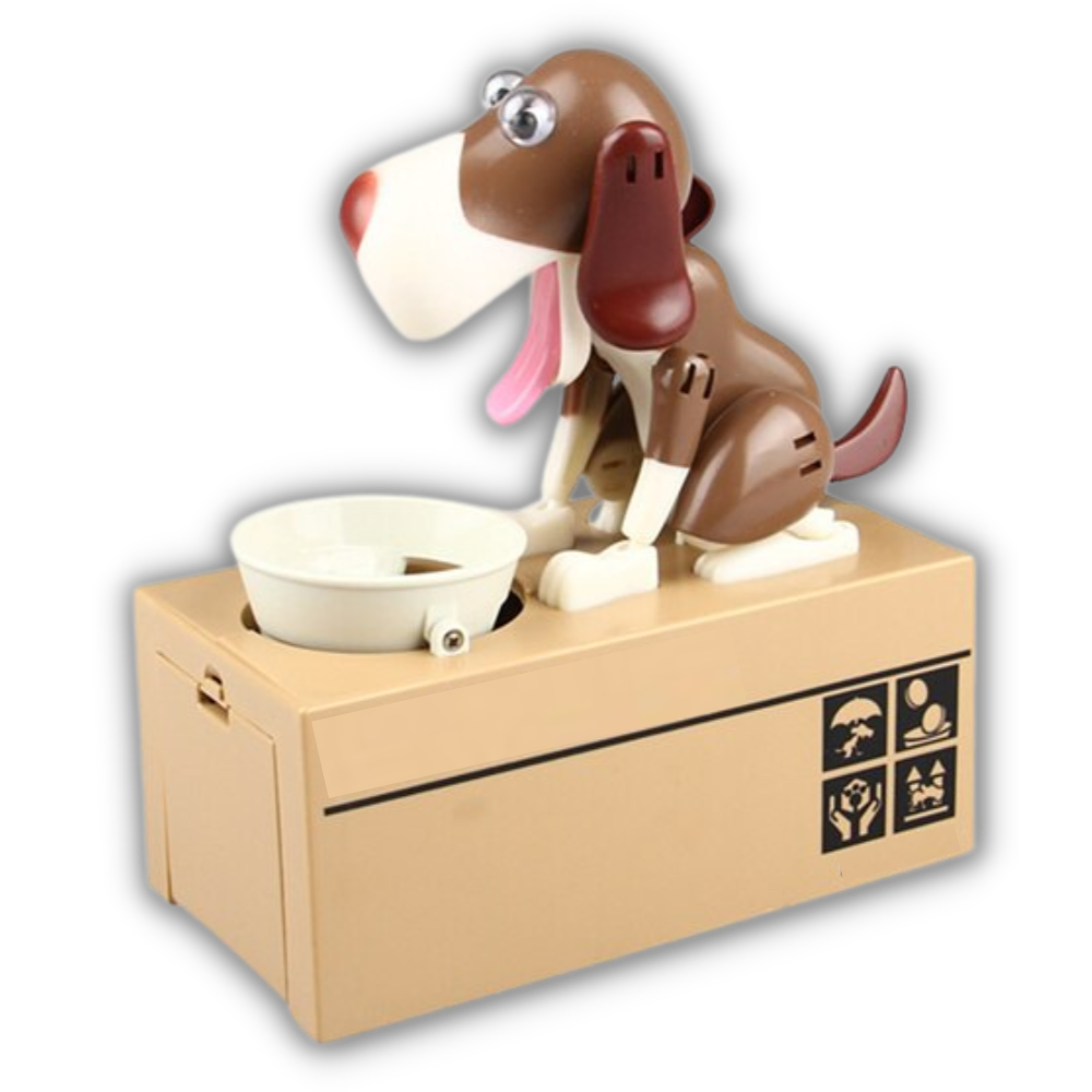 Sparegris med hundehvalp