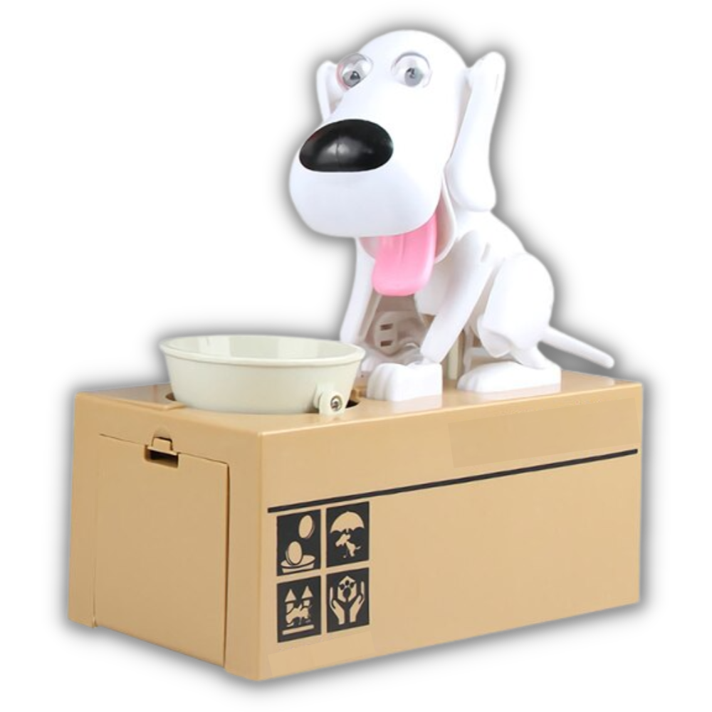 Sparegris med hundehvalp