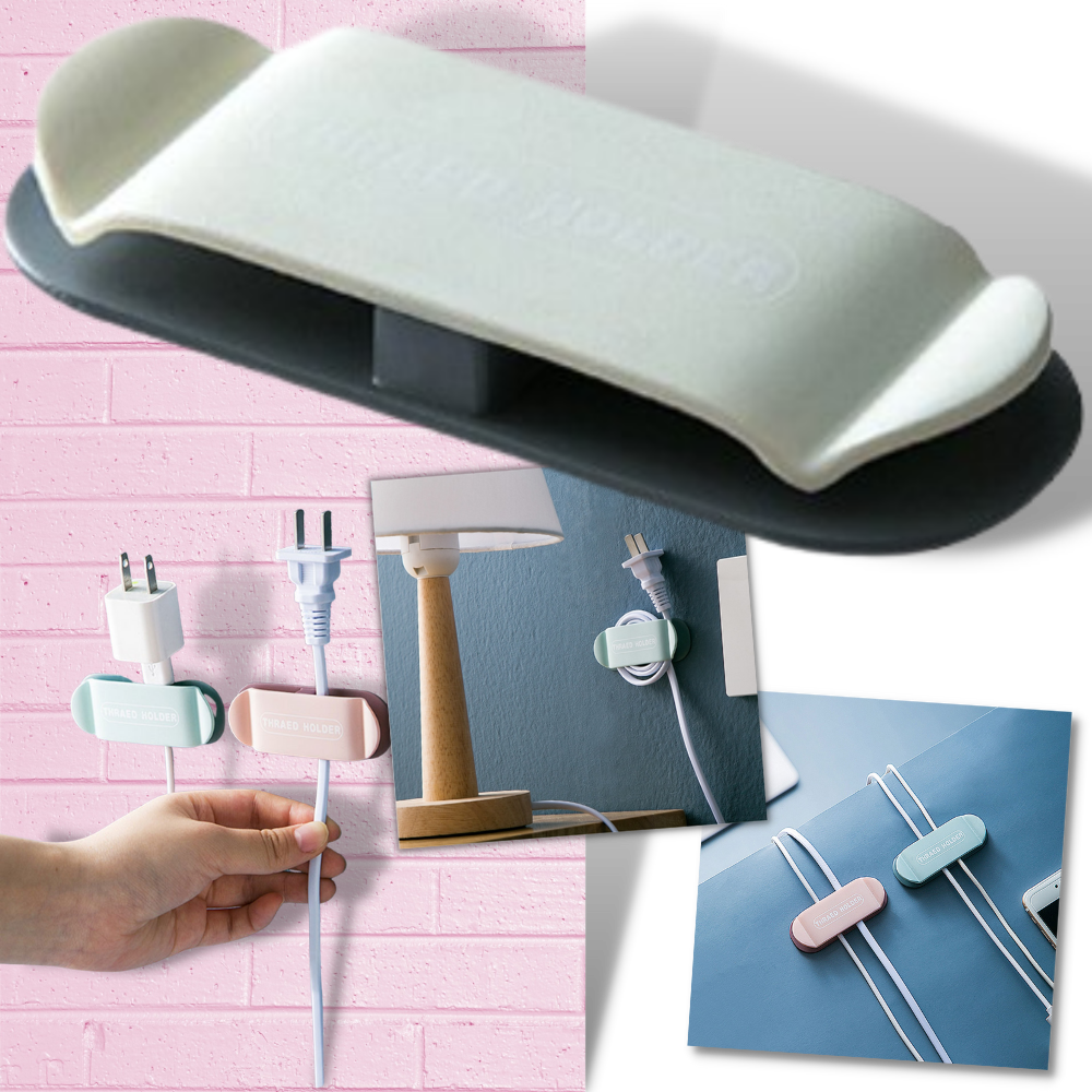 4-pakke klæbeklemmer til kabler - Ozerty