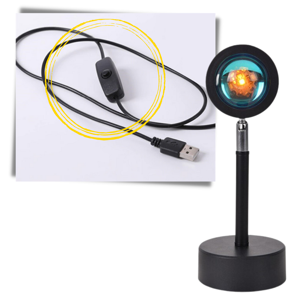 Farverig lys projektor LED skrivebordslampe - Ozerty