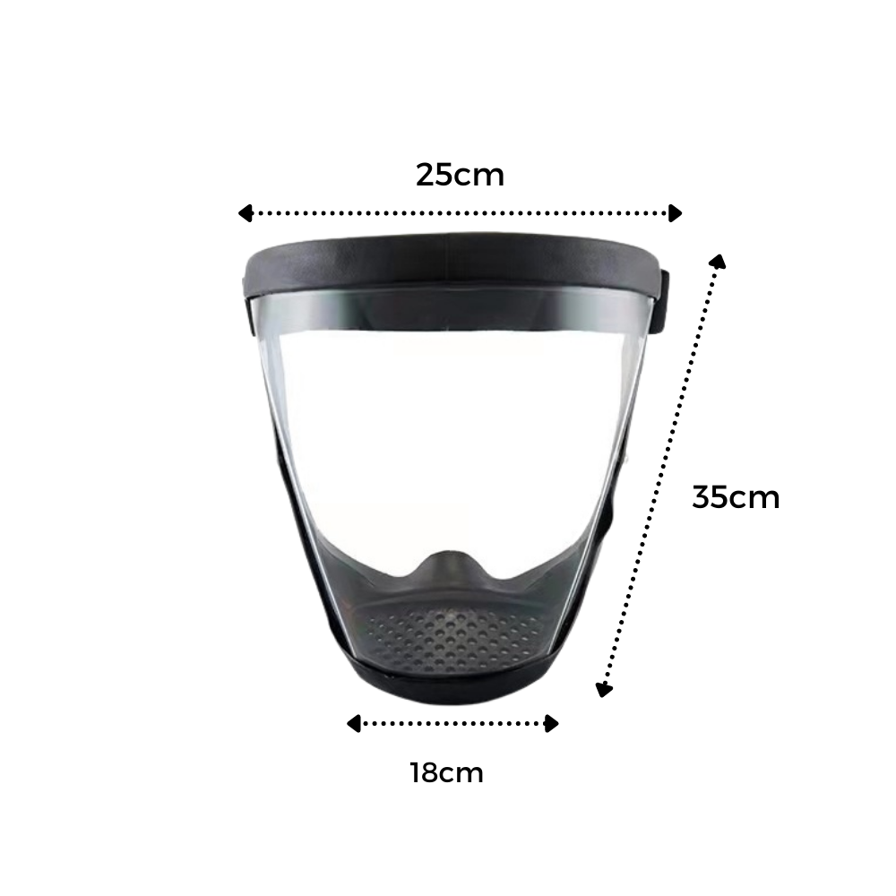 Gennemsigtig beskyttende fuld ansigtsskærm - Ozerty