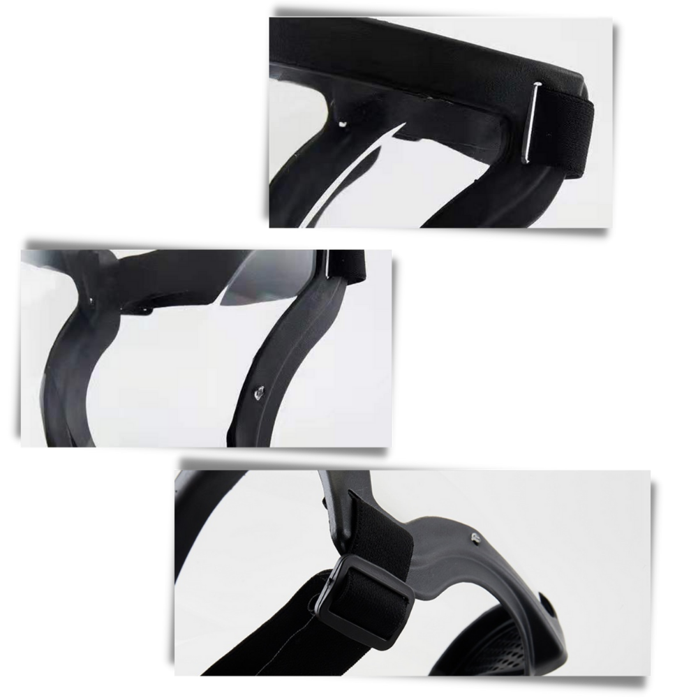 Gennemsigtig beskyttende fuld ansigtsskærm - Ozerty