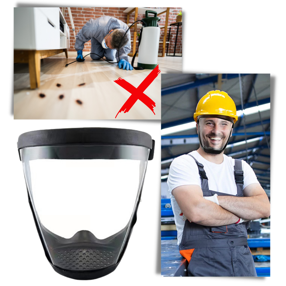 Gennemsigtig beskyttende fuld ansigtsskærm - Ozerty