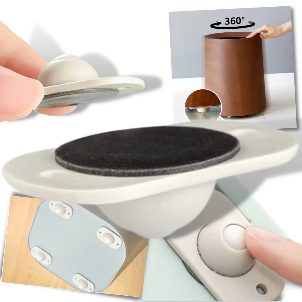 Selvklæbende drejbart møbelhjul - Ozerty