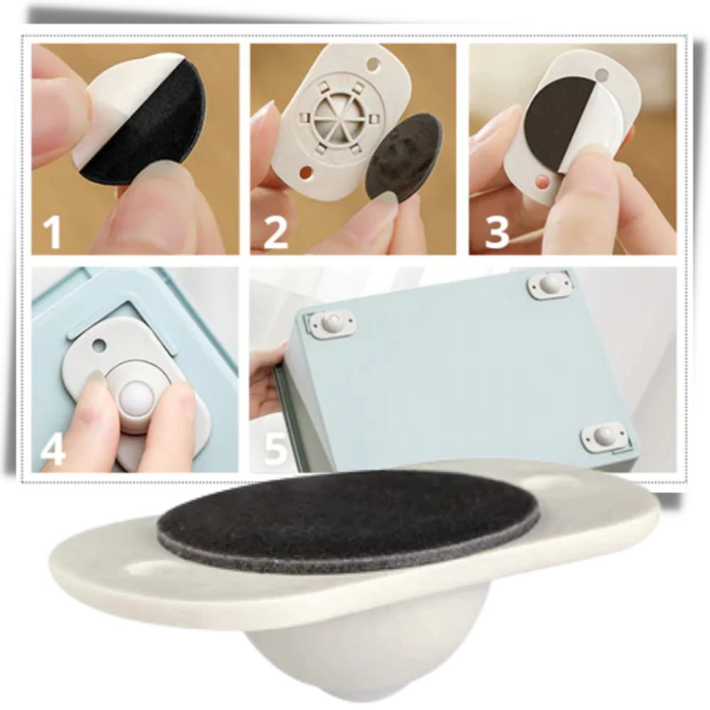 Selvklæbende drejbart møbelhjul - Ozerty