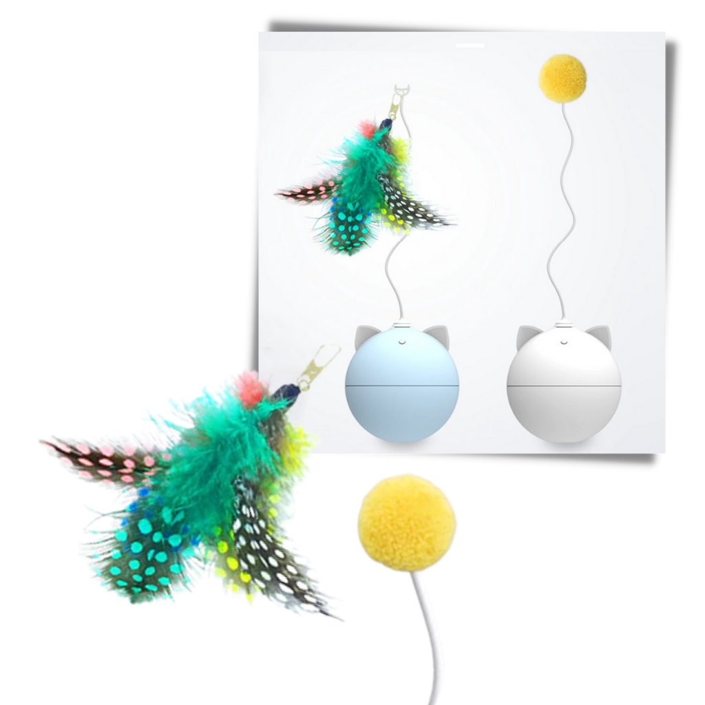 Kattelegetøjsbold med automatisk rullefunktion - Ozerty