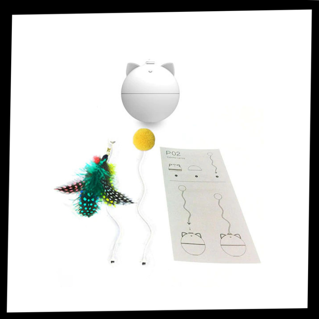 Kattelegetøjsbold med automatisk rullefunktion - Ozerty