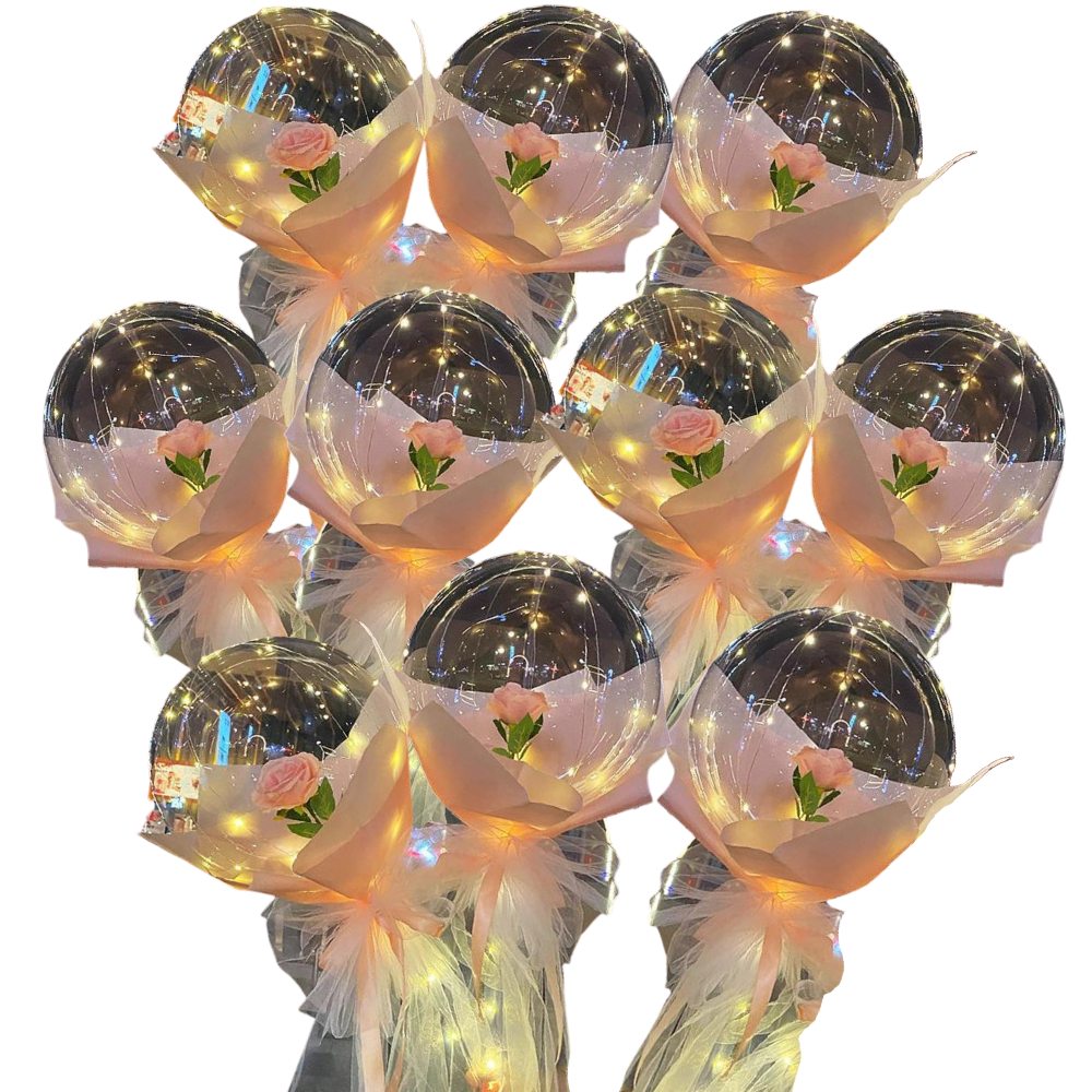 Smukke Rose LED-ballon