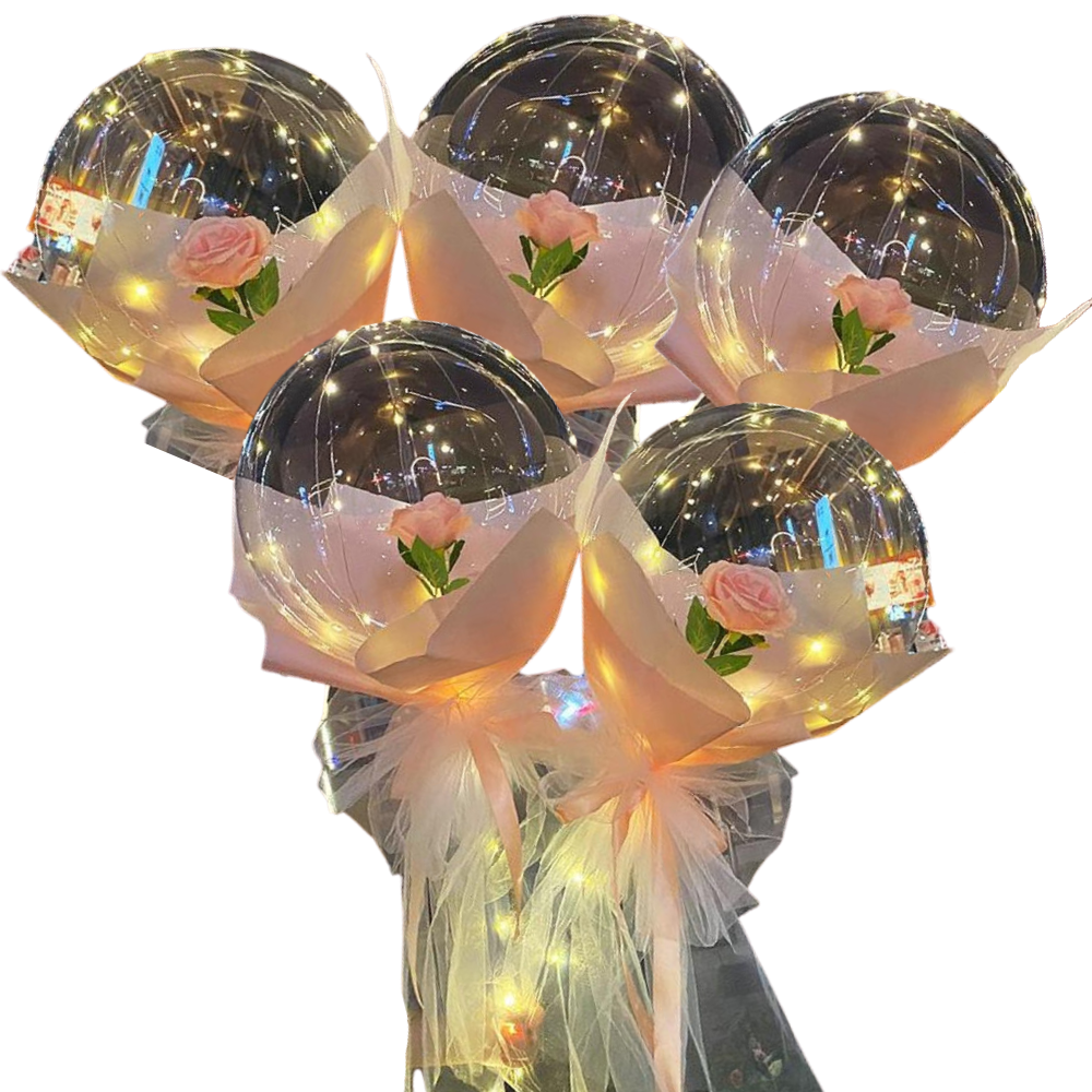 Smukke Rose LED-ballon