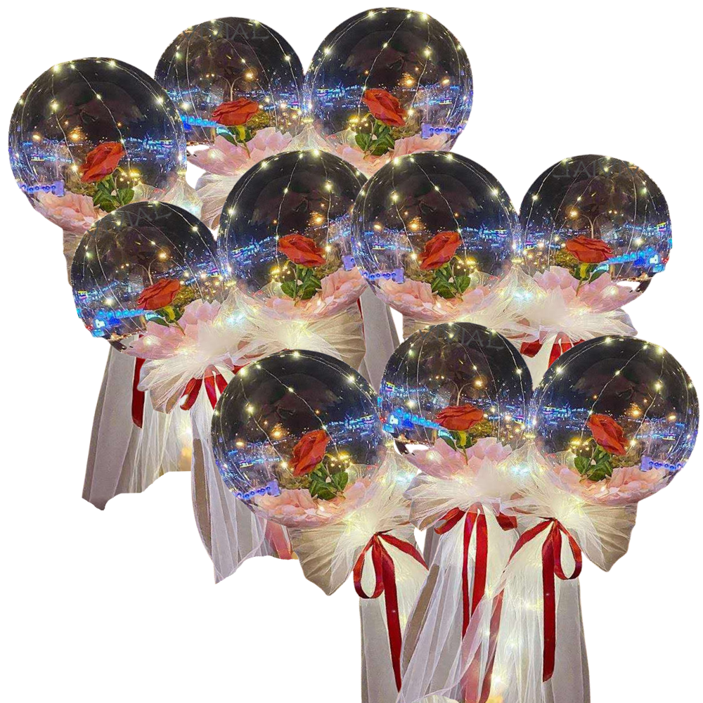 Smukke Rose LED-ballon