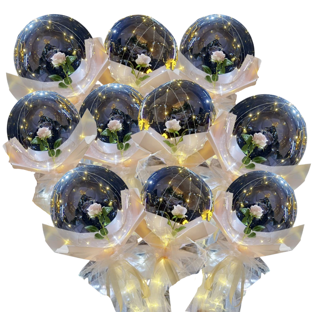 Smukke Rose LED-ballon