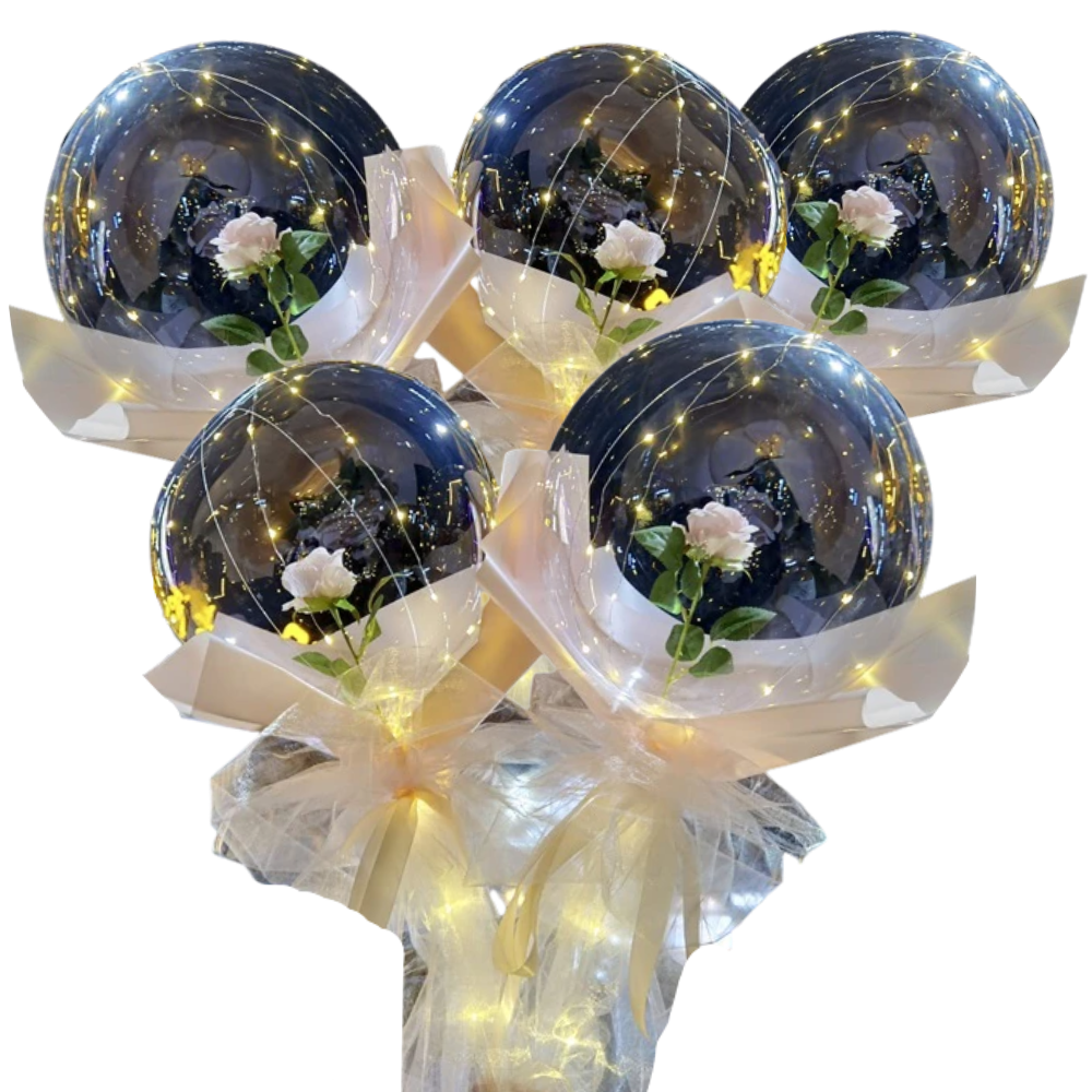 Smukke Rose LED-ballon