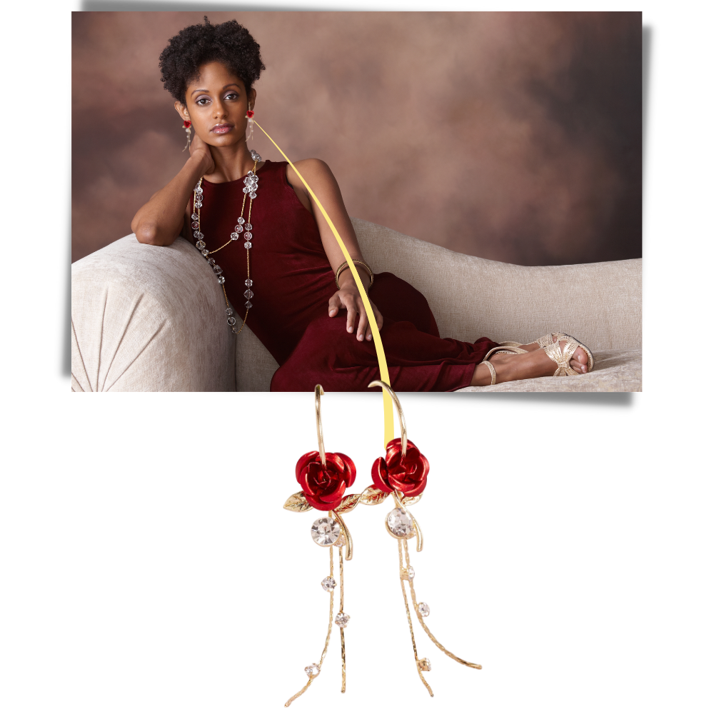 Rosenkvasterdråbeøreringe - Ozerty