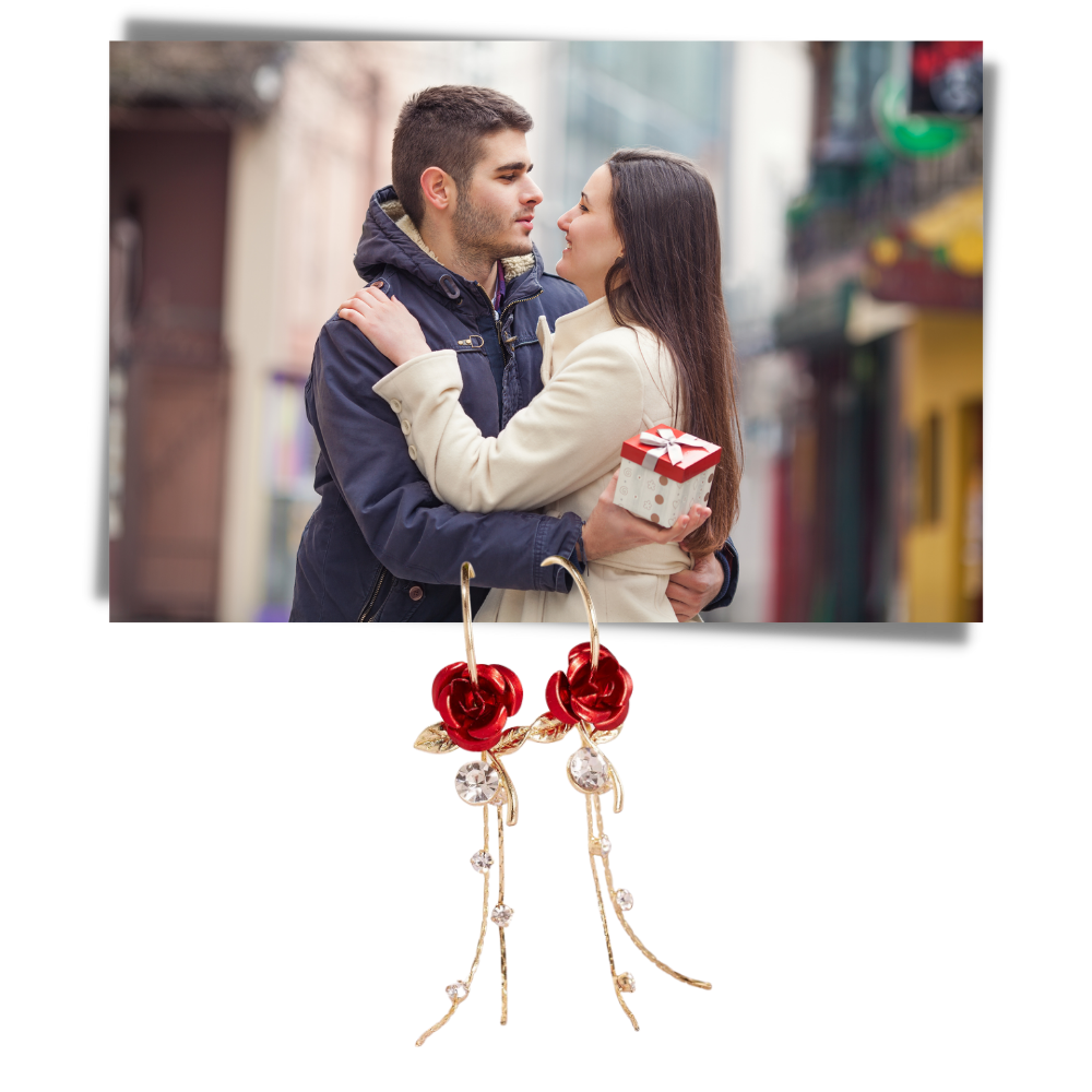 Rosenkvasterdråbeøreringe - Ozerty