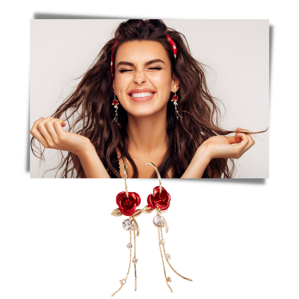 Rosenkvasterdråbeøreringe - Ozerty