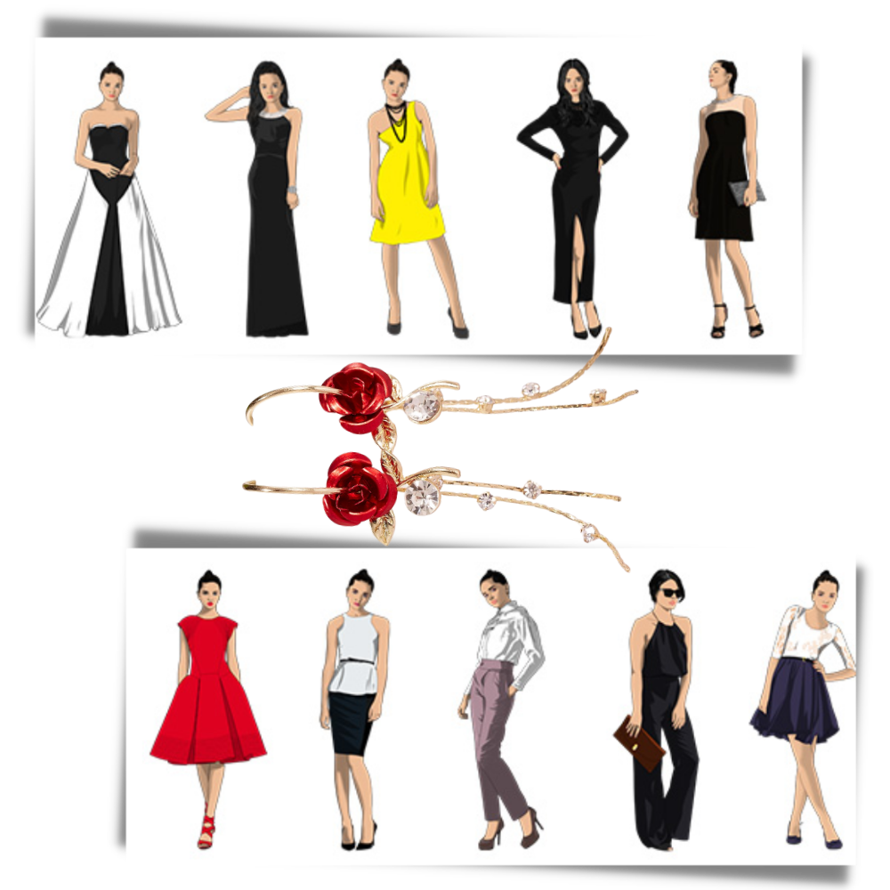 Rosenkvasterdråbeøreringe - Ozerty