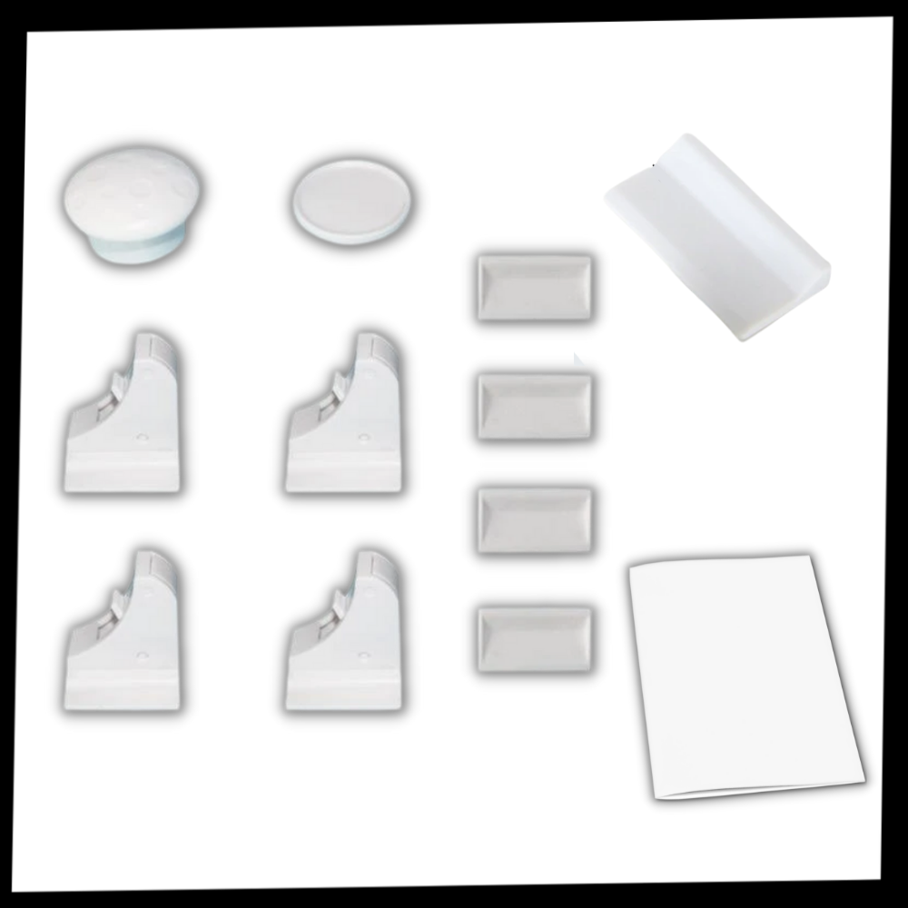 Pakke med 4 magnetiske skabslåse med børnesikkerhed - Ozerty