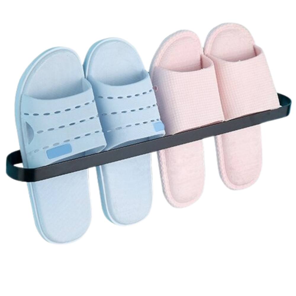 Vægmonteret hylde til hjemmesko i aluminium