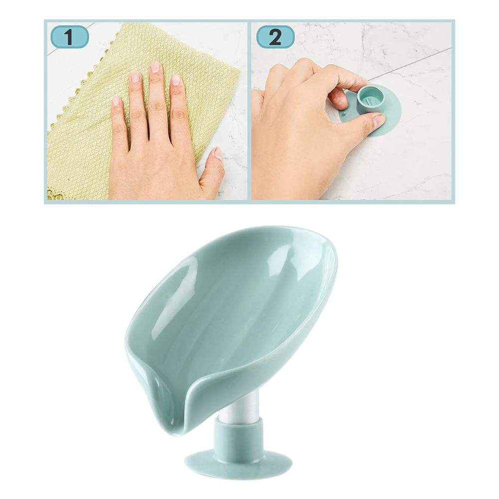 Bladformet sæbeholder med afløb - Ozerty