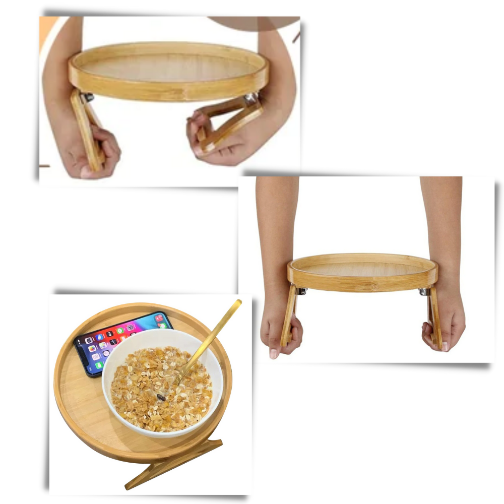 Sammenklappeligt træ armlænsbord - Ozerty