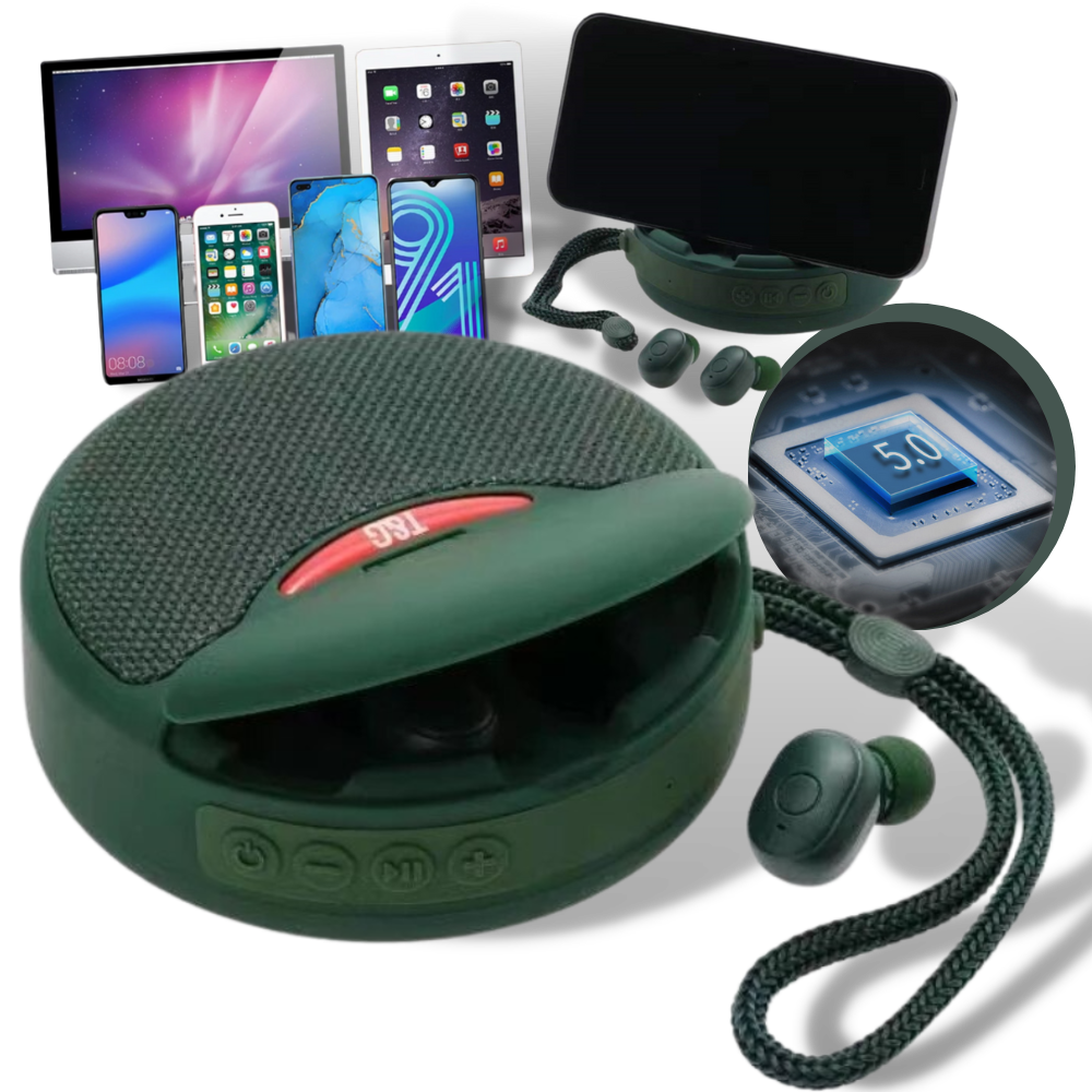 Trådløs bluetooth-højttaler med høretelefoner - Ozerty