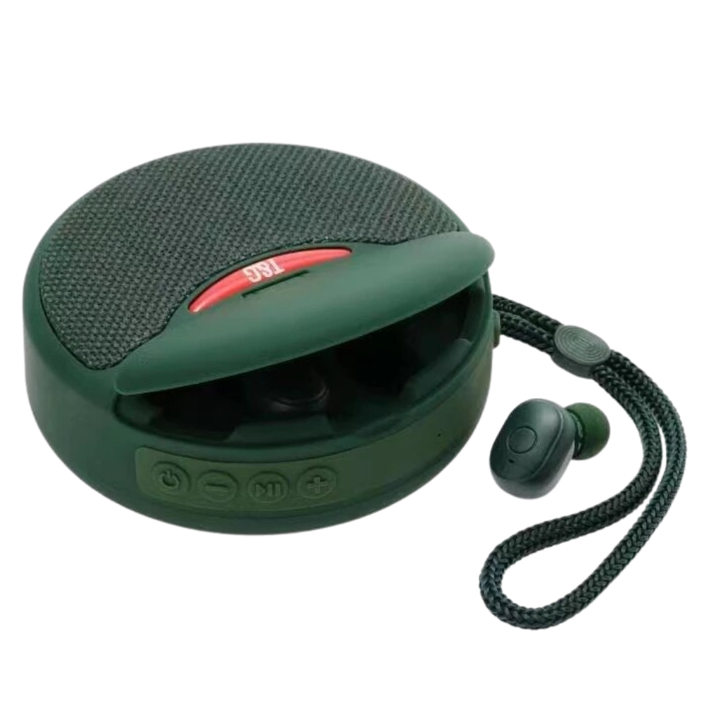Trådløs bluetooth-højttaler med høretelefoner