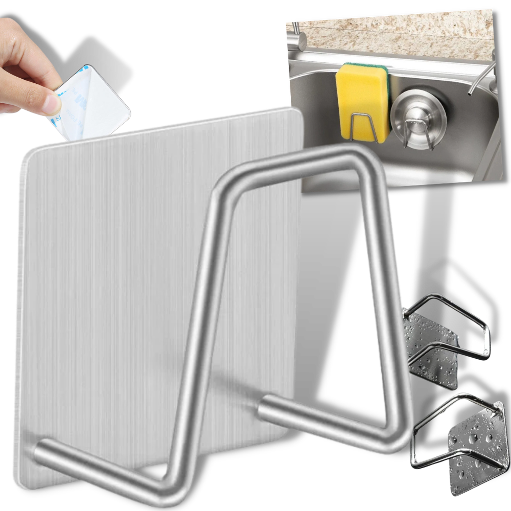 Pakke med 2 svampeholdere i rustfrit stål - Ozerty