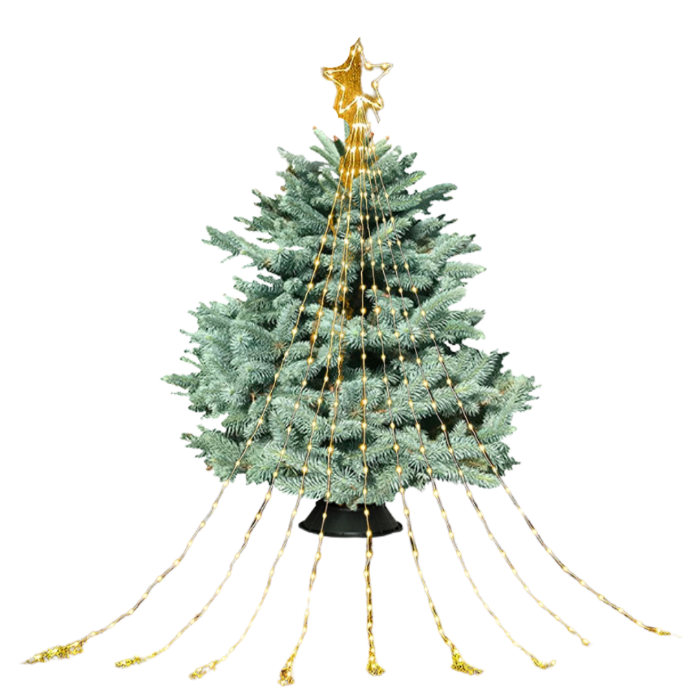 Juletræslys felys i vandfaldseffekt - Ozerty