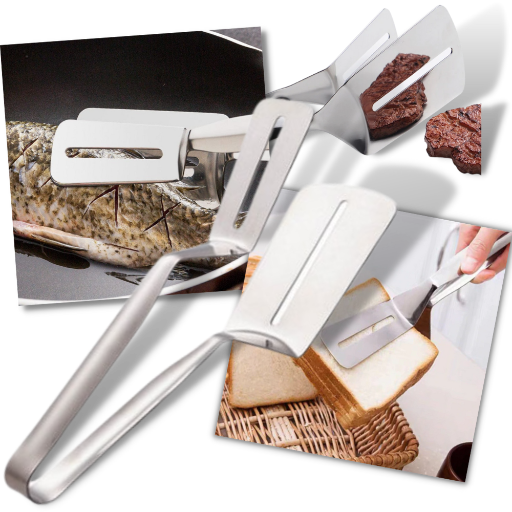 Spatel og tang i rustfrit stål - Ozerty