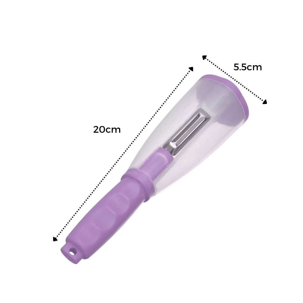 Frugt & grøntsagsskræller med beholder - Ozerty