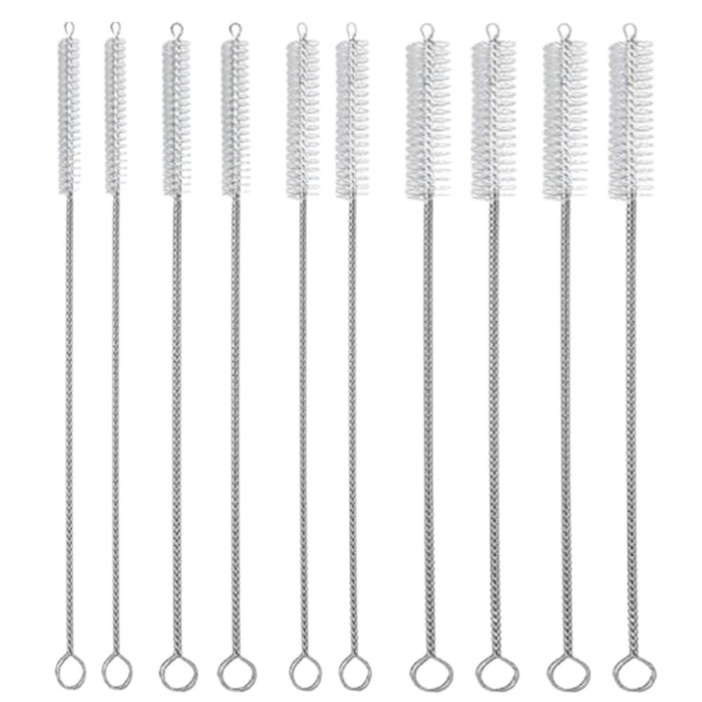 10-pakke sugerørsrensere med børste