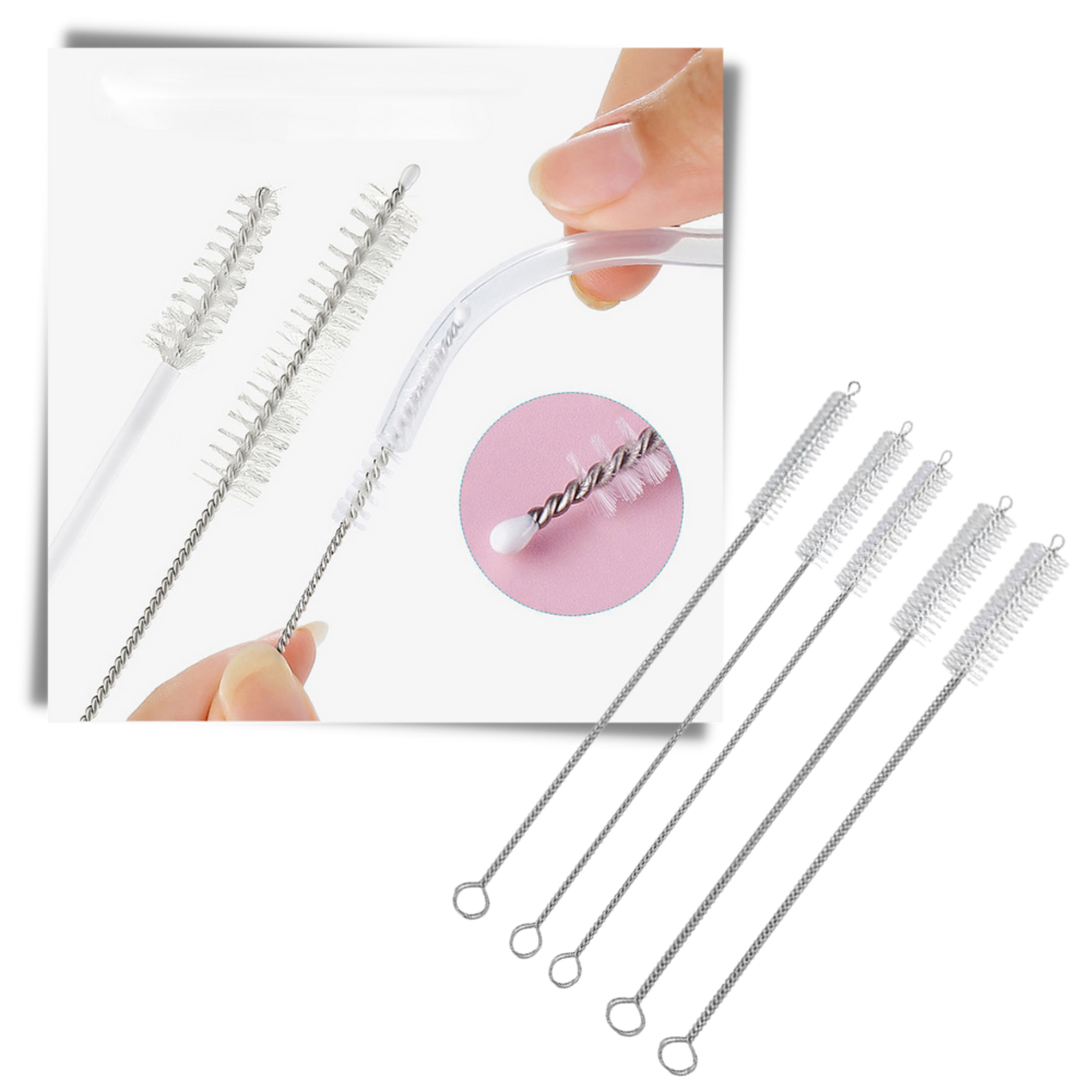 10-pakke sugerørsrensere med børste - Ozerty