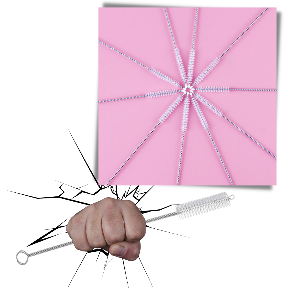 10-pakke sugerørsrensere med børste - Ozerty