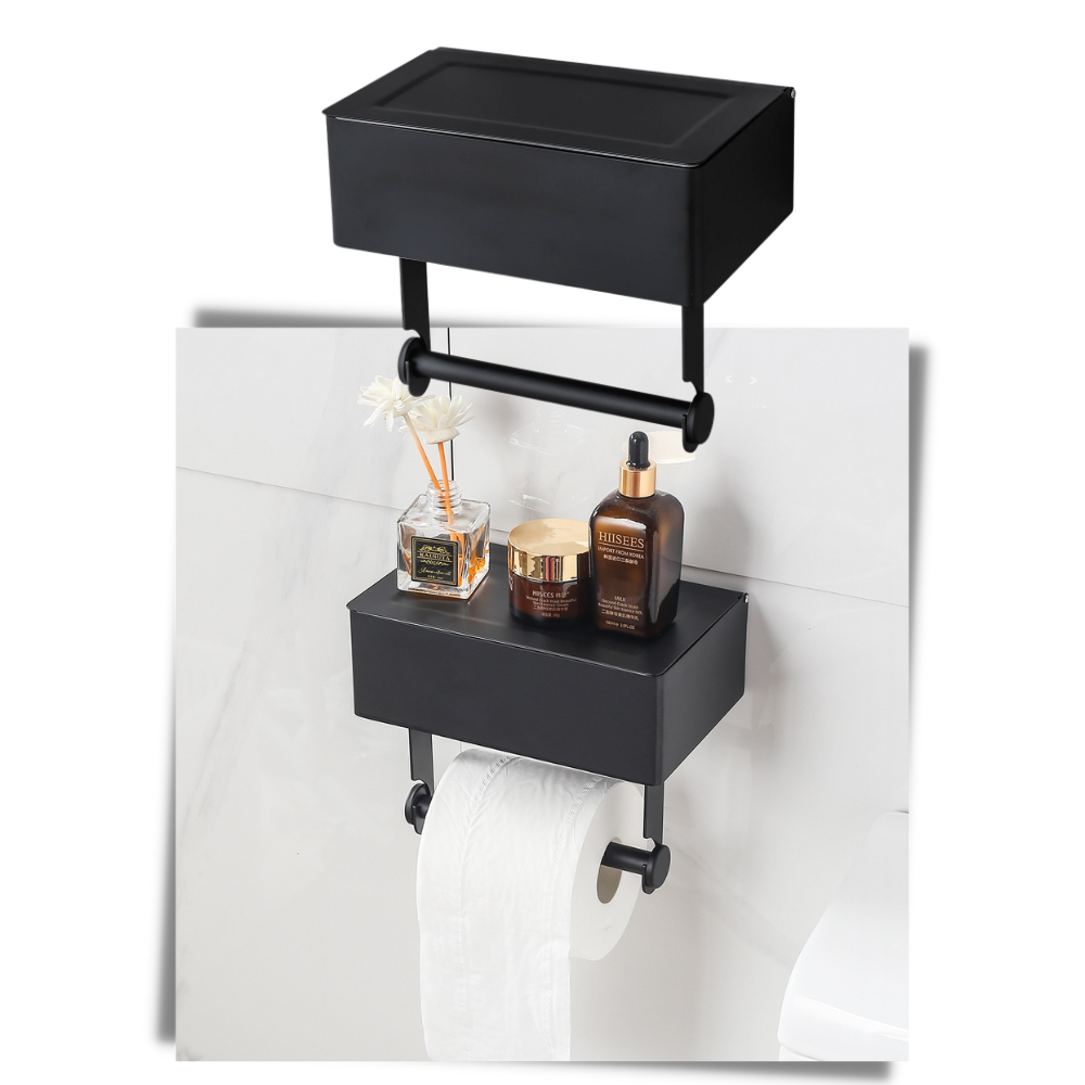 Toiletpapirsholder og papirlommetørklædeboks - Ozerty