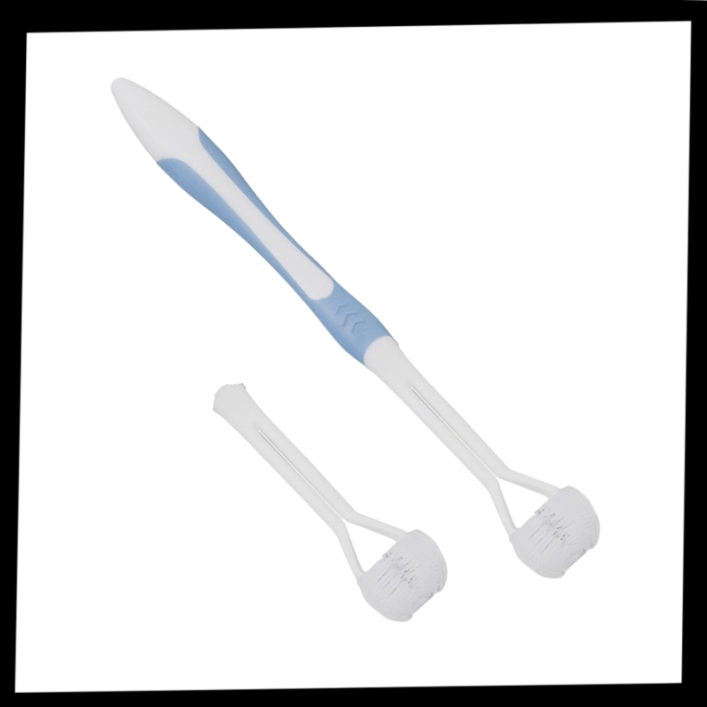 Tre-sidet tandbørste til voksne og børn - Ozerty