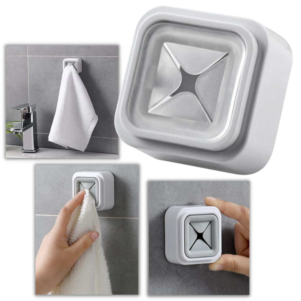 Pakke med 3 selvklæbende håndklædeholdere - Ozerty