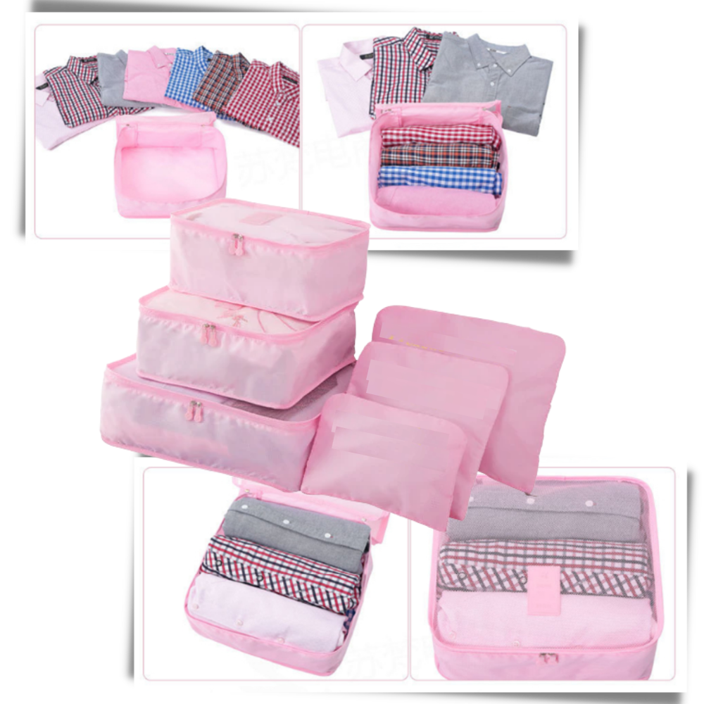 Sæt med 6 små rejsetasker til kufferter - Ozerty