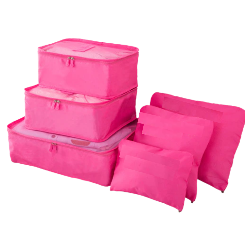 Sæt med 6 små rejsetasker til kufferter