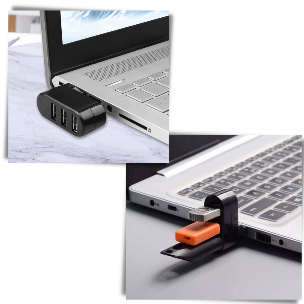 USB-roterende adapter med flere porte - Ozerty
