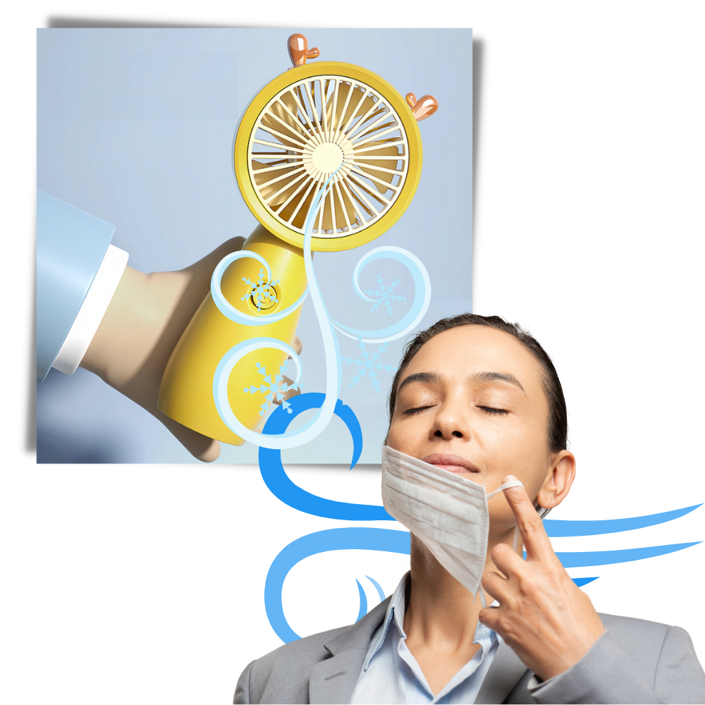 Mini USB-ventilator med telefonholder - Ozerty