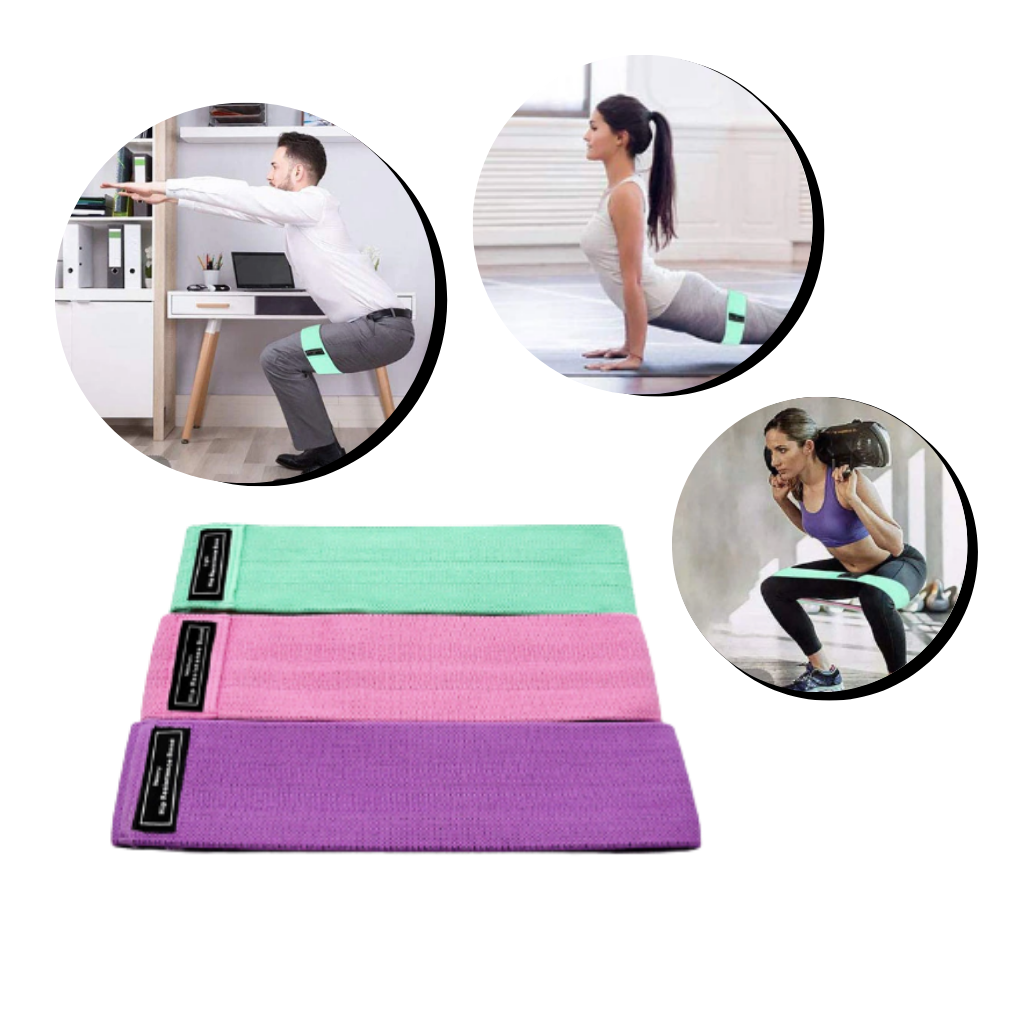 Elastikbånd med Modstand 3 stk. Sæt - Ozerty