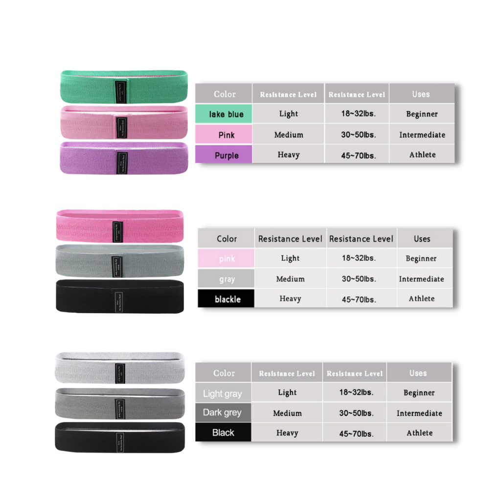 Elastikbånd med Modstand 3 stk. Sæt - Ozerty