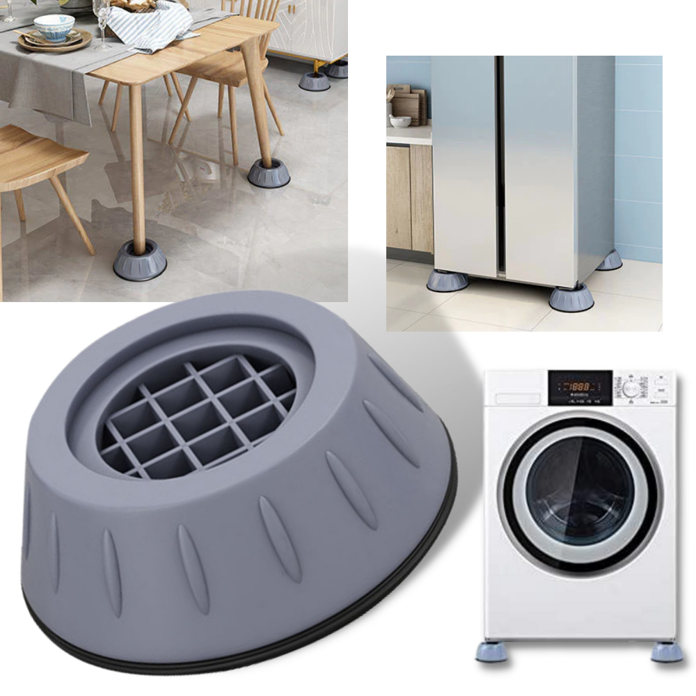 Pakke med 4 anti-vibrationsgummipuder til gummifødder - Ozerty