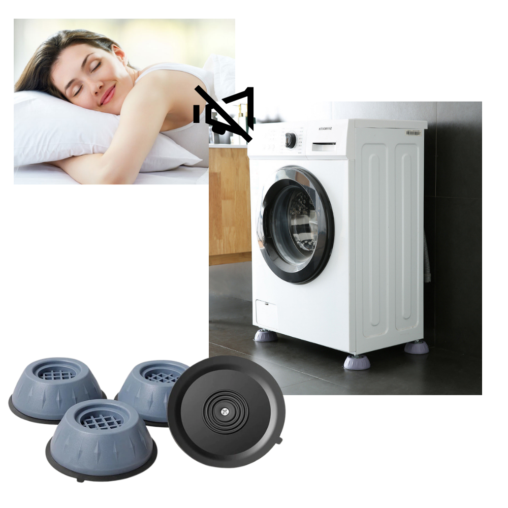 Pakke med 4 anti-vibrationsgummipuder til gummifødder - Ozerty