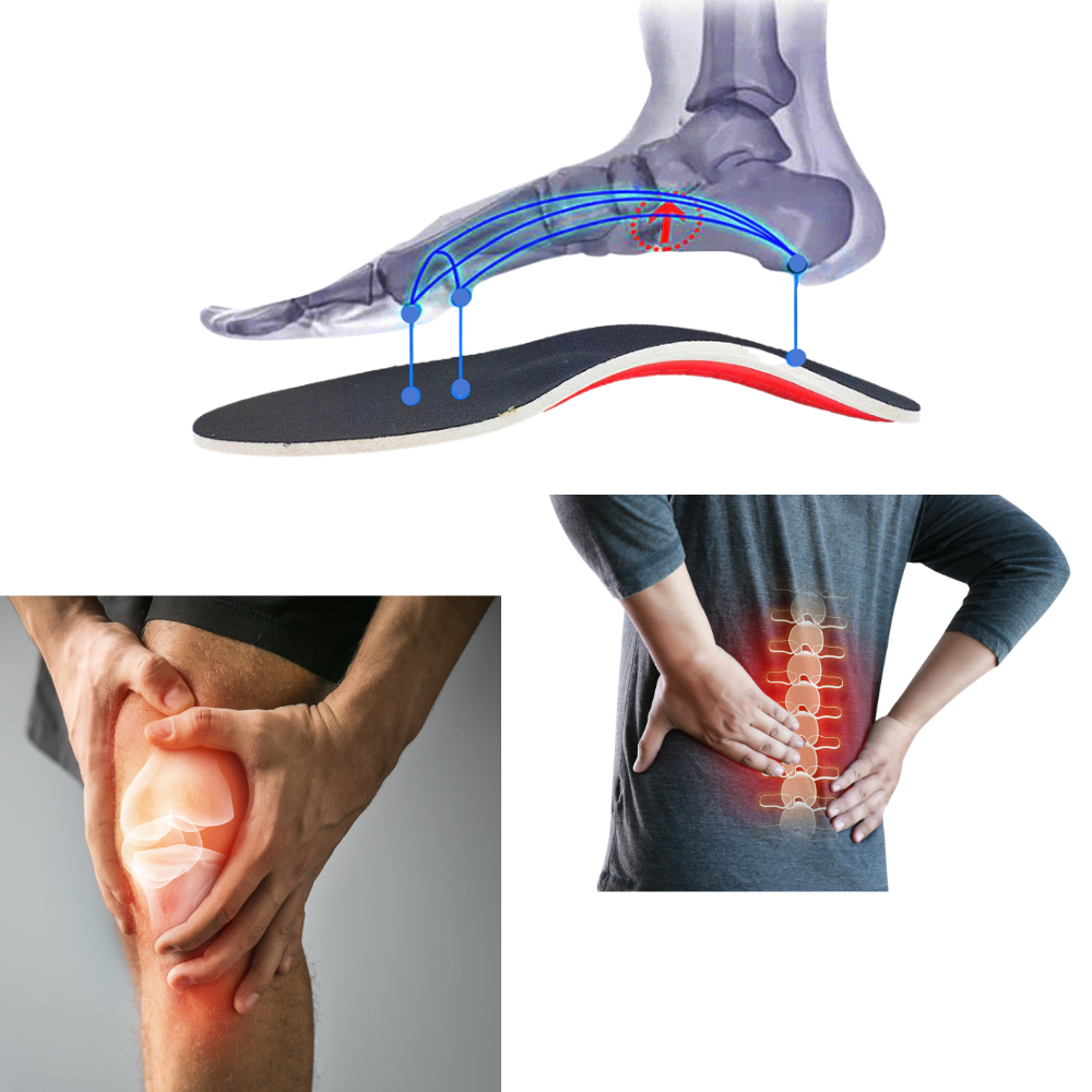 1 par faste indlægssåler til støtte for flade fødder - Ozerty