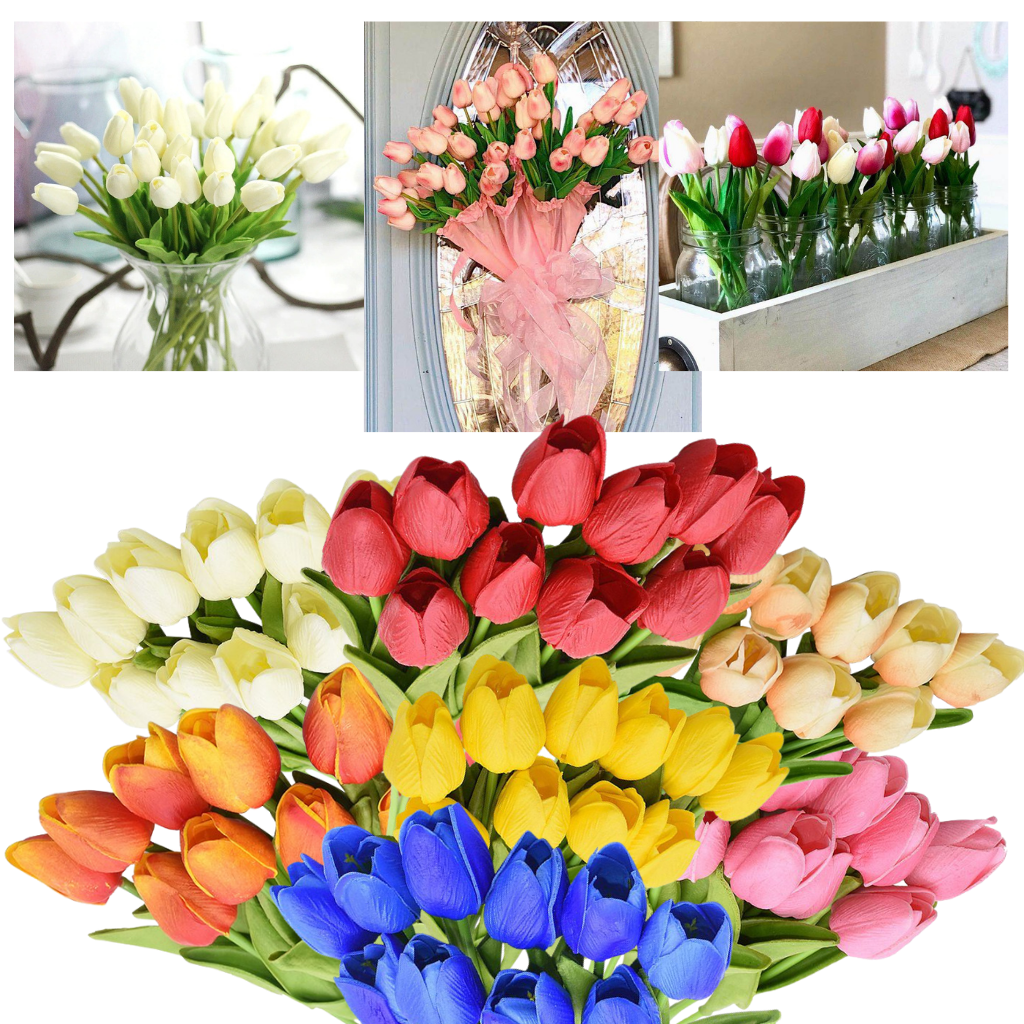 Kunstig Tulipanblomster (10 stk.) - Ozerty