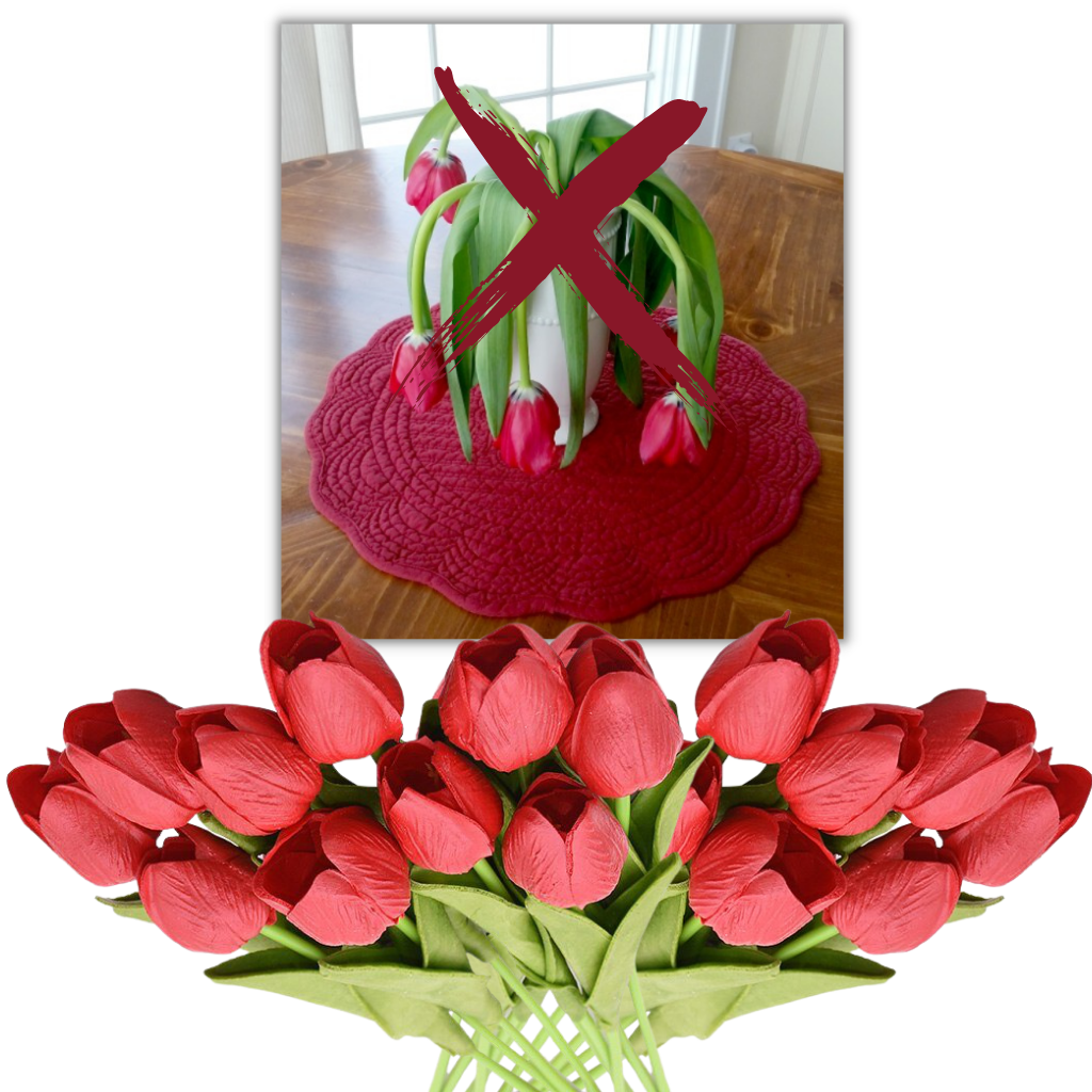 Kunstig Tulipanblomster (10 stk.) - Ozerty